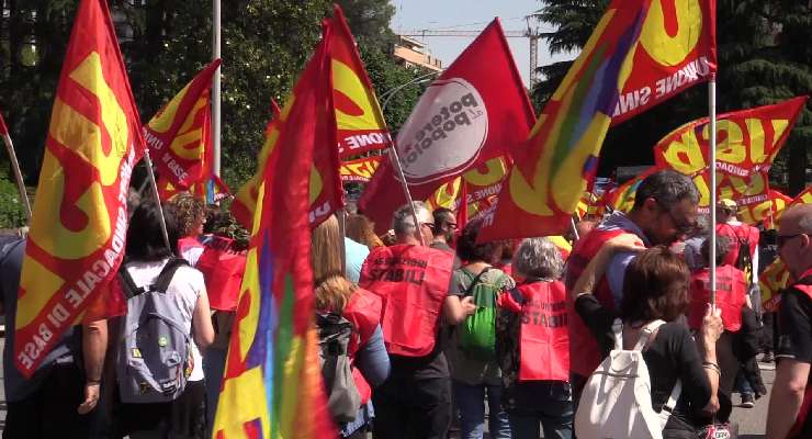 Manifestazione dei sindacati Usb